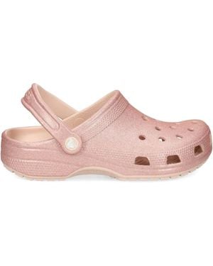 Crocs™ Sandalias tipo zuecos con purpurina - Rosa