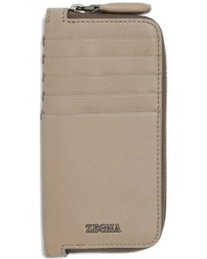 ZEGNA Zip-Around Wallet - Natural