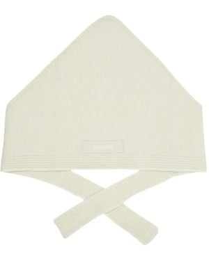 Jacquemus Logo-Patch Scarf - White