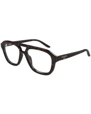 Balenciaga Tortoiseshell-Effect Pilot-Frame Glasses - White