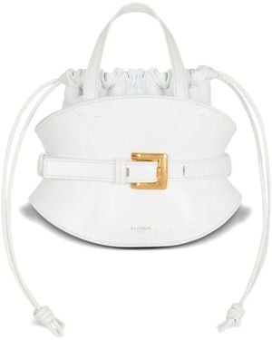 Balmain ベルテッド ハンドバッグ - ホワイト