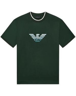 Emporio Armani Logo Round-Neck T-Shirt - Green