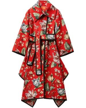 La DoubleJ Floral Coat - Red