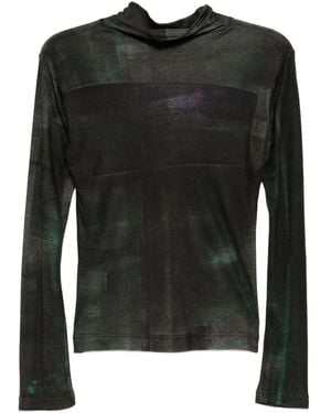 Y's Yohji Yamamoto Top Con Stampa - Nero