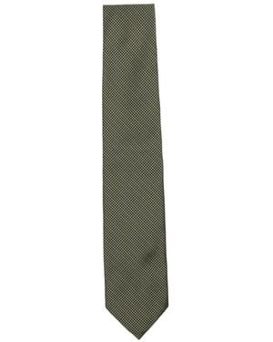 Tom Ford Houndstooth-Patterned Tie - Green
