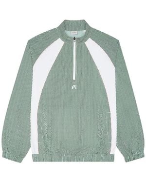 Malbon Golf Chaqueta Valero A Rayas De Tejido Seersucker - Verde