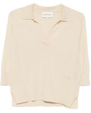 Bompard T-Shirt Met Geborduurd Logo - Naturel