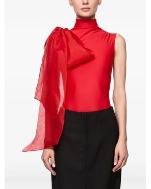 Atu Body Couture Draped-Detail Bodysuit - Red