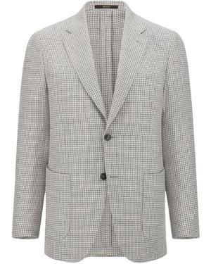 BOGGI Houndstooth-Pattern Blazer - Grey