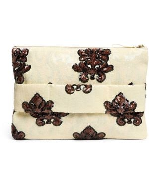 La DoubleJ Ruffle Clutch Bag - Natural