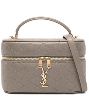 Saint Laurent Quilted Clutch Bag - Grey