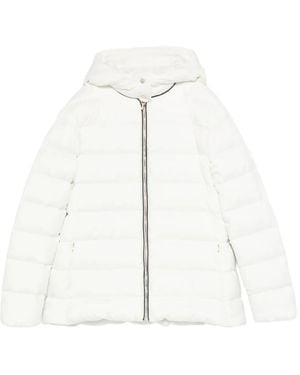 Herno Hooded Quilted Jacket - White
