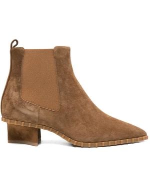 Rayla K Suede Pointed-Toe Ankle Boots - Brown