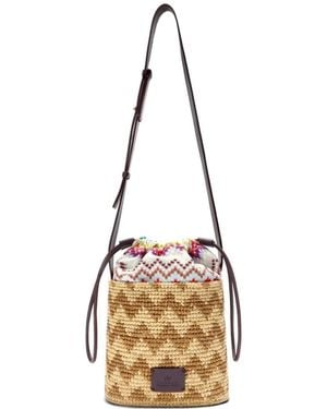 Missoni Bolso Bombonera Tejido En Zigzag - Metálico
