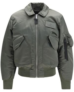 Alpha Industries Veste Bomber À Patch Logo - Grey