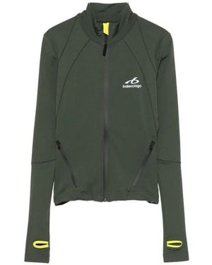 Balenciaga Logo-Embroidered Jacket - Green
