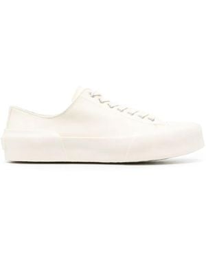 Jil Sander Lace-Up Low-Top Sneakers - White