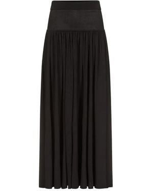 Loulou de Saison Romy Gathered Maxi Skirt - Black