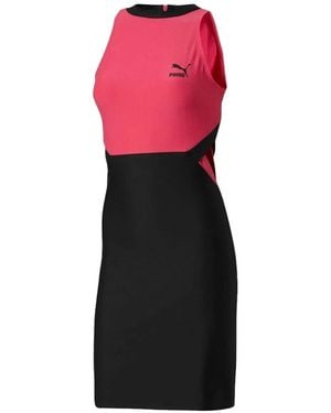 PUMA Logo-Detail Sleeveless Dress - Red