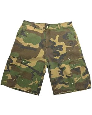 Happy Memories Don't Die Cargo-Shorts Mit Camouflagemuster - Grün