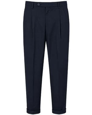 GTA Pleated Turned-Up Pants - Blue