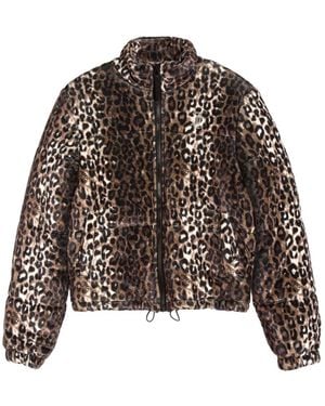 Juicy Couture Leopard-Print Velour Jacket - Brown