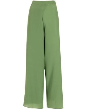 Amir Slama Silk Palazzo Trousers - Green