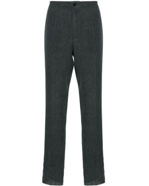 ZEGNA ドローストリング リネン チノパンツ - グレー