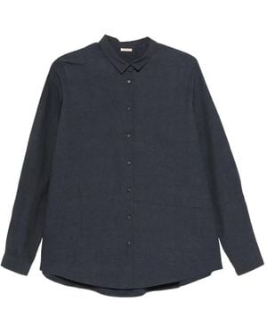 Apuntob Long-Sleeve Button-Fastening Shirt - Blue
