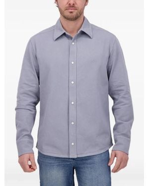 A.P.C. Embroidered Logo Overshirt - Blue