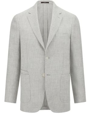 BOGGI Mélange-Effect Blazer - Grey