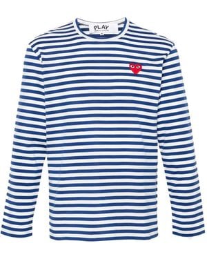COMME DES GARÇONS PLAY Striped T-Shirt - Blue