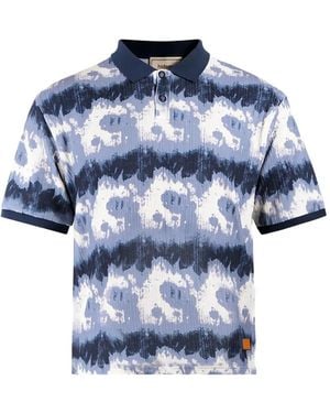 Maison hideout Poloshirt Met Korte Mouwen En Patroon - Blauw