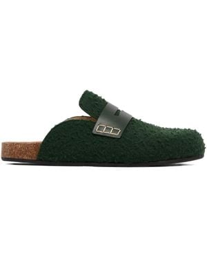 JW Anderson Felt Loafers - Green