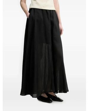 Isabelle Blanche Falda acampanada - Negro