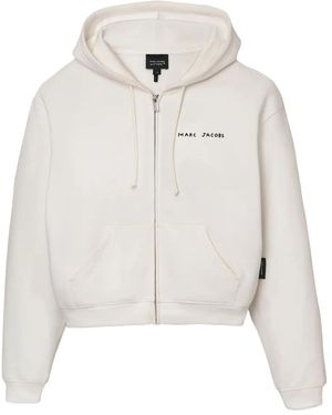 Marc Jacobs Felpa Joy Of Falling Con Zip - Bianco