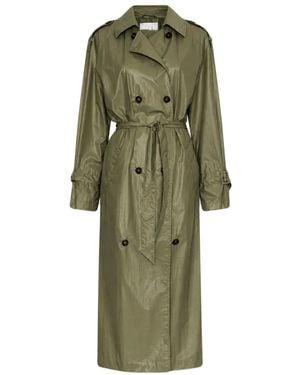 Stel Gabardina Brillante Con Doble Botonadura - Verde