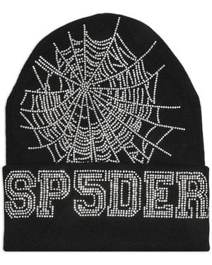 Sp5der Beanie mit Strass - Schwarz