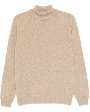Boglioli Gestrickter Rollkragenpullover - Natur