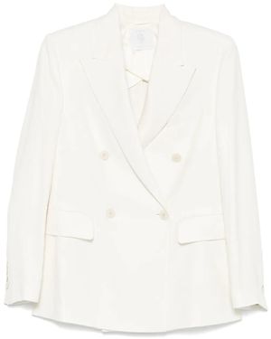 Eleventy Double-Breasted Blazer - White