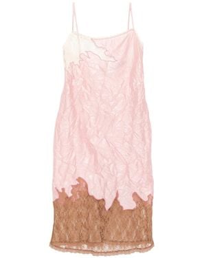 ANDERSSON BELL Embroidered Lace Midi Dress - Pink