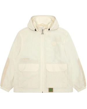 Aape By A Bathing Ape Hooded Logo-Patch Jacket - Natural