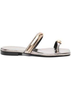 DONNARì Leather Sandals - White