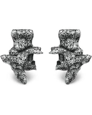 DIESEL Tone Stud Earrings - Bianco