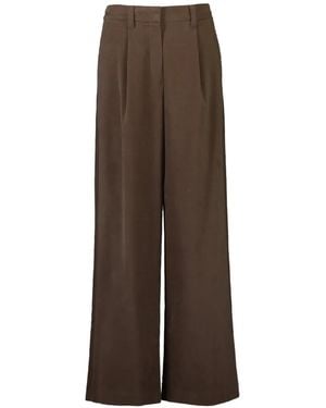 Brunello Cucinelli Moleskin Pleated Trousers - Brown