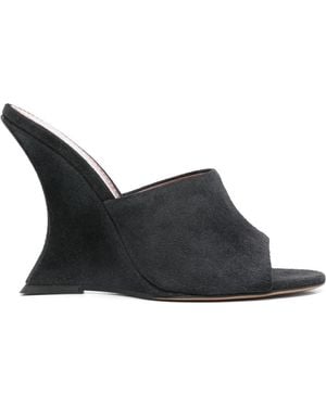 Paris Texas 105Mm Suede Sandals - Black