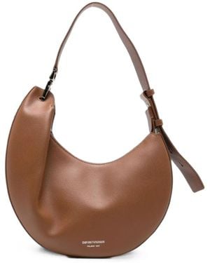 Emporio Armani Leather Tote Bag - Brown