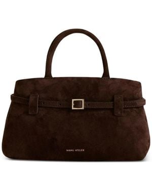 MANU Atelier 25 Le Cambon Suede Tote Bag - Brown