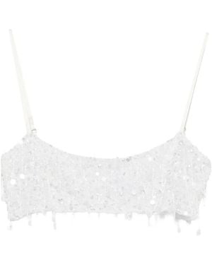 Asta Resort Yasmin Bead-Embellished Bralette - White