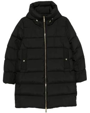 Moorer Hooded Padded Coat - Black